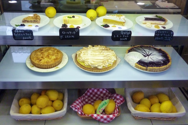 ケーキのショーケース